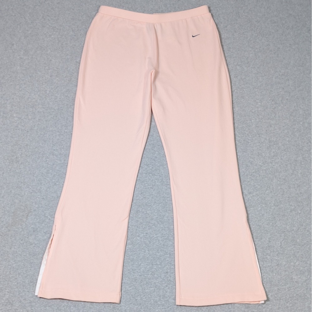 Vintage Nike Flared Yoga Leggings Women's Medium 8/10 Pant Split Hem Drawstring